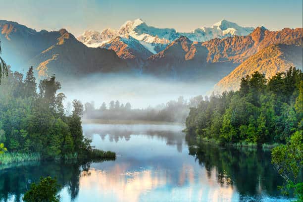 Lake Matheson in the Southern Alps