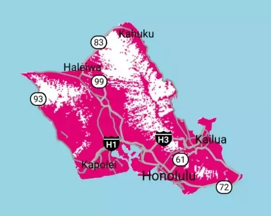 T-Mobile's Overall Coverage in Hawaii