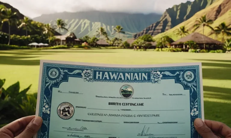 How To Get A Birth Certificate In Hawaii: A Complete Guide