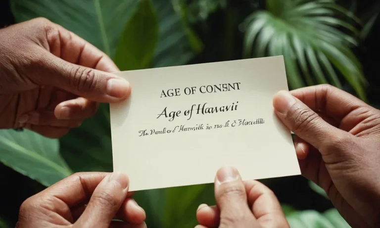 What Is The Age Of Consent In Hawaii?